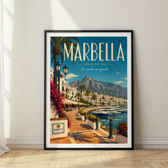 Marbella Retro Travel Poster – Spain