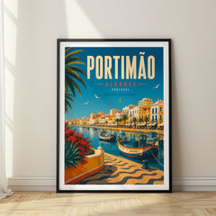 Portimão Retro Travel Poster – Portugal