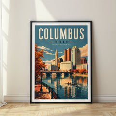 Columbus Retro Travel Poster – USA
