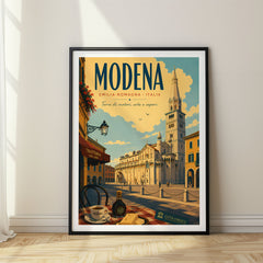 Modena Retro Travel Poster – Italy