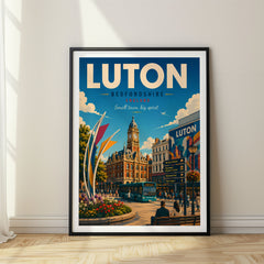 Milton Keynes Retro Travel Poster – United Kingdom