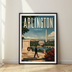 Arlington Retro Travel Poster – USA