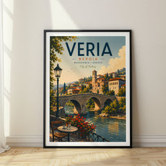 Veria Retro Travel Poster – Greece