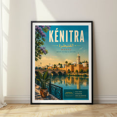 Kénitra Retro Travel Poster – Morocco