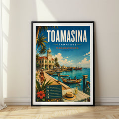 Toamasina Retro Travel Poster – Madagascar