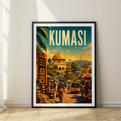 Kumasi Retro Travel Poster – Ghana