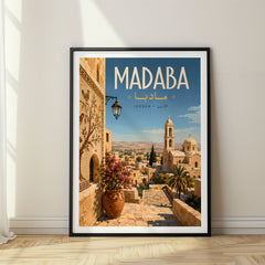Madaba Retro Travel Poster – Jordan