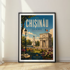 Chisinau Retro Travel Poster – Moldova
