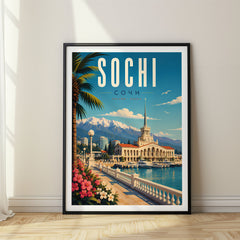 Sochi Retro Travel Poster – Russia