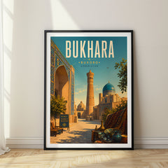 Bukhara Retro Travel Poster – Uzbekistan