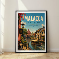 Malacca Retro Travel Poster – Malaysia