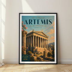 The Temple of Artemis at Ephesus Retro Travel Poster – Turkey
