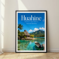 Huahine Editorial Travel Poster – French Polynesia