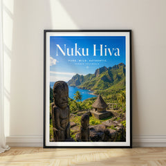 Nuku Hiva Editorial Travel Poster – French Polynesia