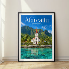 Afareaitu Editorial Travel Poster – French Polynesia