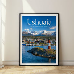 Ushuaia Editorial Travel Poster – Les Eclaireurs Lighthouse