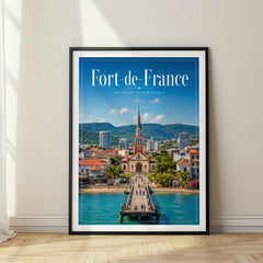 Fort-de-France Editorial Travel Poster – France