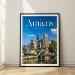 Amiens Editorial Travel Poster – France