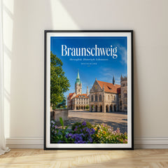 Braunschweig Editorial Travel Poster – Germany