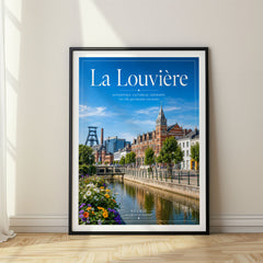 La Louvière Editorial Travel Poster – Belgium