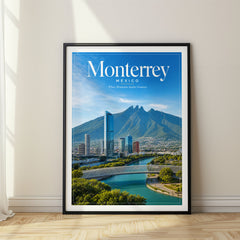 Monterrey Editorial Travel Poster – Mexico