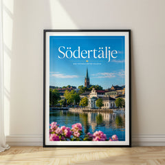 Södertälje Editorial Travel Poster – Sweden