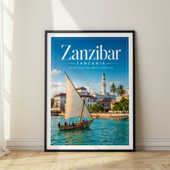 Zanzibar Editorial Travel Poster – Tanzania
