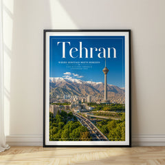 Tehran Editorial Travel Poster – Iran