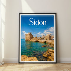 Sidon Editorial Travel Poster – Lebanon