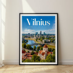 Vilnius Editorial Travel Poster – Lithuania