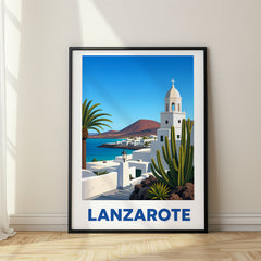 Lanzarote Modern Digital Travel Poster – Spain