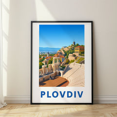 Plovdiv Modern Digital Travel Poster – Bulgaria