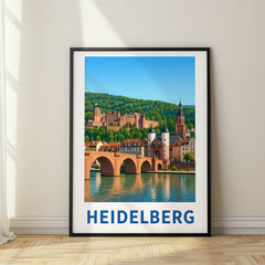 Heidelberg Modern Digital Travel Poster – Germany