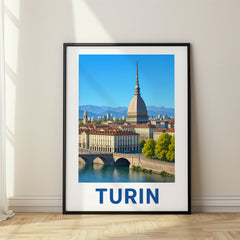 Turin Modern Digital Travel Poster – Italy