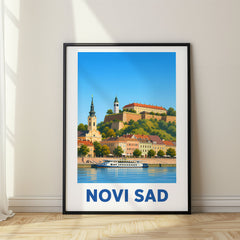 Novi Sad Modern Digital Travel Poster – Serbia