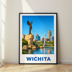 Wichita Modern Digital Travel Poster – USA