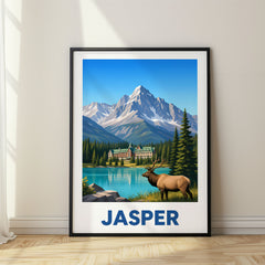 Jasper Modern Digital Travel Poster – Canada