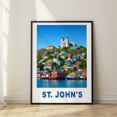 St. John's Modern Digital Travel Poster – Canada