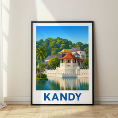Kandy Modern Digital Travel Poster – Sri Lanka