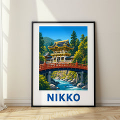 Nikko Modern Digital Travel Poster – Japan