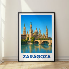 Zaragoza Modern Digital Travel Poster – Spain