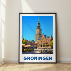 Groningen Modern Digital Travel Poster – Netherlands