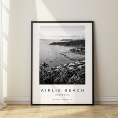 Airlie Beach Black and White Travel Poster – Australia