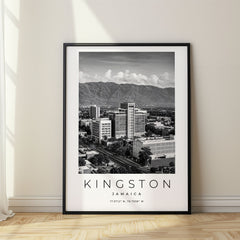 Kingston Black and White Travel Poster – Jamaica
