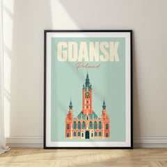Gdansk Pastel Pop Art Travel Poster – Poland