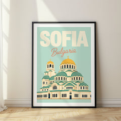 Sofia Pastel Pop Art Travel Poster – Bulgaria