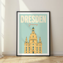Dresden Pastel Pop Art Travel Poster – Germany