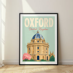 Oxford Pastel Pop Art Travel Poster – United Kingdom