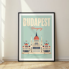 Budapest Pastel Pop Art Travel Poster – Hungary