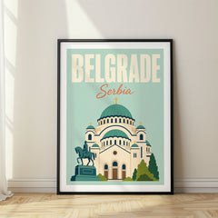 Belgrade Pastel Pop Art Travel Poster – Serbia